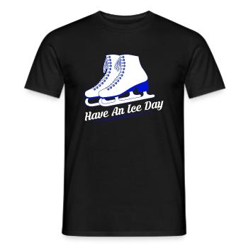Have An Ice Day Skating Skater - Men's T-Shirt - black - Front - AI Model Male 178 light (178cm)