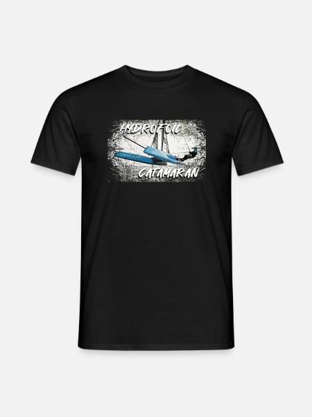 Catamaran hydrofoil - Men's T-Shirt - black