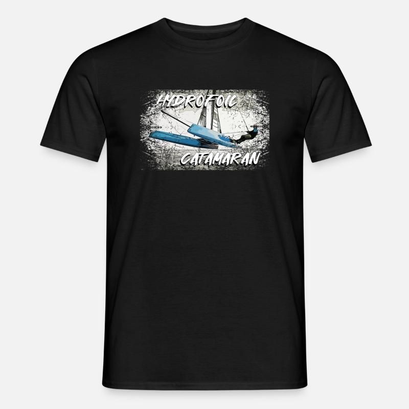 Hydroptère catamaran - T-shirt homme - noir