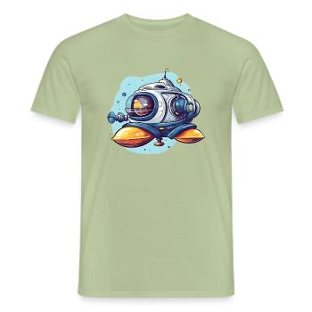 Intergalactic Mariner - Men's T-Shirt - sage - Front - AI Model Male 178 light (178cm)