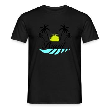 brazil - Männer T-Shirt - Schwarz - Vorne - AI Model Male 178 light (178cm)