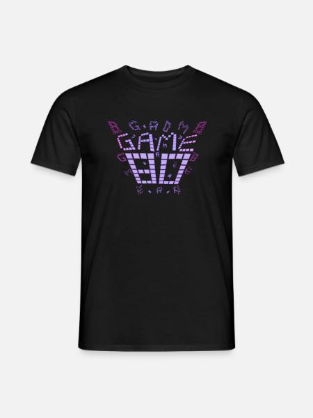 game 80s design purple - Männer T-Shirt - Schwarz