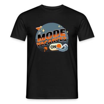 Cadeau pour les personnes qui sont en vacances - T-shirt homme - noir - Devant - AI Model Male 178 light (178cm)