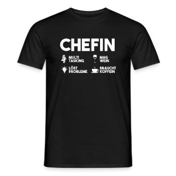 Arbeit Kollegen Büro Teamleiter Führungskraft Chef - Männer T-Shirt - Schwarz - Vorne - AI Model Male 178 light (178cm)