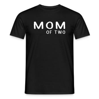 Mama Mom of two Spruch Elternzeit Kinder - Männer T-Shirt - Schwarz - Vorne - AI Model Male 178 light (178cm)