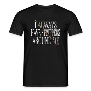 bavoir électricien idée cadeau d’anniversaire génial - T-shirt homme - noir - Devant - AI Model Male 178 light (178cm)