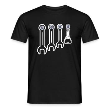 Outil Bière Drôle Clé Mécanique - T-shirt homme - noir - Devant - AI Model Male 178 light (178cm)