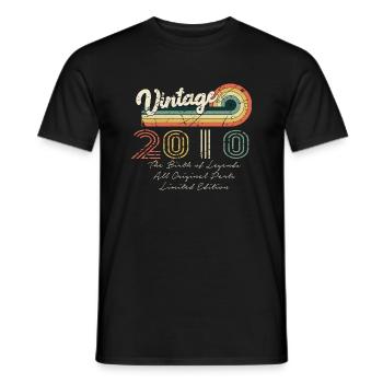 Awesome Since 2010 Anniversary 2010 Vintage 201 - Men's T-Shirt - black - Front - AI Model Male 178 light (178cm)