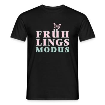 Mode Printemps - Le printemps est là ! - T-shirt homme - noir - Devant - AI Model Male 178 light (178cm)