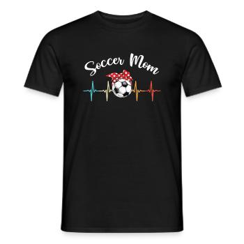 Mama Soccer Stuff Mamans Joueur Heratbeat Soccer Maman - T-shirt homme - noir - Devant - AI Model Male 178 light (178cm)