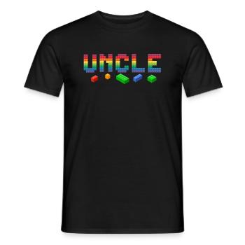 Onkel Baumeister Bausteine Blöcke Familie - Männer T-Shirt - Schwarz - Vorne - AI Model Male 178 light (178cm)