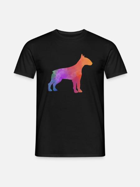 BULLTERRIER bunt - Männer T-Shirt - Schwarz