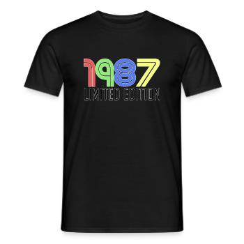 1987 Limited Edition - T-shirt homme - noir - Devant - AI Model Male 178 light (178cm)
