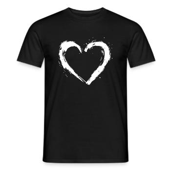 Herz Symbol - Männer T-Shirt - Schwarz - Vorne - AI Model Male 178 light (178cm)