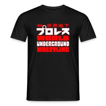 world underground wrestling - Männer T-Shirt - Schwarz - Vorne - AI Model Male 178 light (178cm)