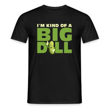 Je suis un peu un gros cornichon à l’aneth Concombre végétalien - T-shirt homme - noir - Devant - AI Model Male 178 light (178cm)