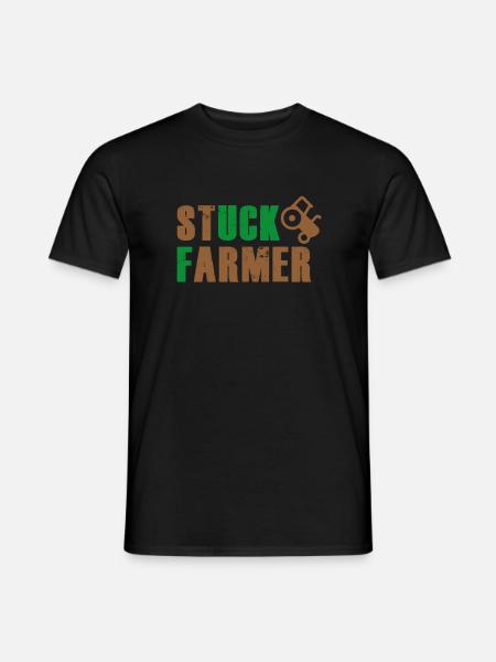 STUCK FARMER BROWN GREEN - Men's T-Shirt - black