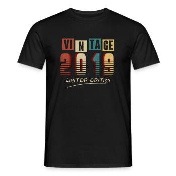 Vintage 2019: Limited Edition - 6th Anniversary. - Men's T-Shirt - black - Front - AI Model Male 178 light (178cm)