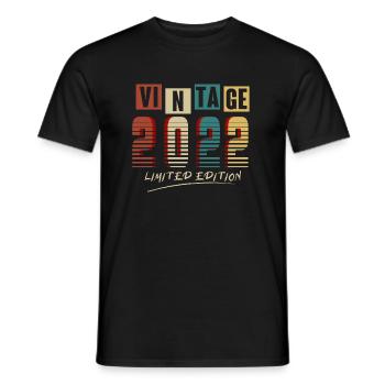 Vintage 2022 : Edition Limitée - 3e anniversaire. - T-shirt homme - noir - Devant - AI Model Male 178 light (178cm)