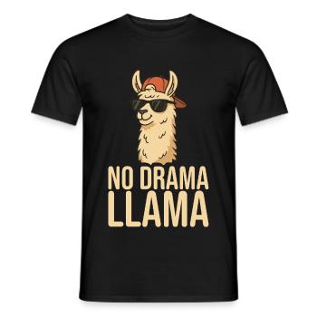 Cool No Drama Lama - Men's T-Shirt - black - Front - AI Model Male 178 light (178cm)