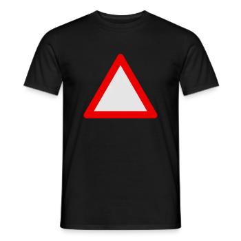 Blank Warning Triangle - Men's T-Shirt - black - Front - AI Model Male 178 light (178cm)