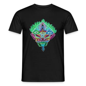 Colorful Psyhead - Männer T-Shirt - Schwarz - Vorne - AI Model Male 178 light (178cm)