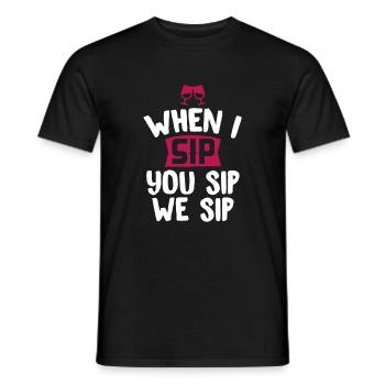 drinking - Männer T-Shirt - Schwarz - Vorne - AI Model Male 178 light (178cm)