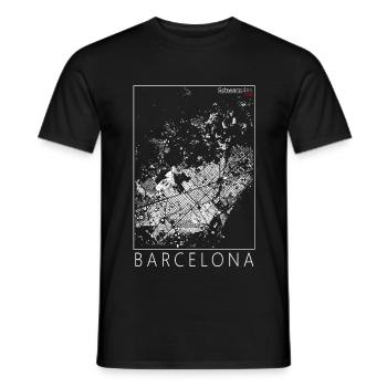 Plan noir Schéma de Barcelone - T-shirt homme - noir - Devant - AI Model Male 178 light (178cm)
