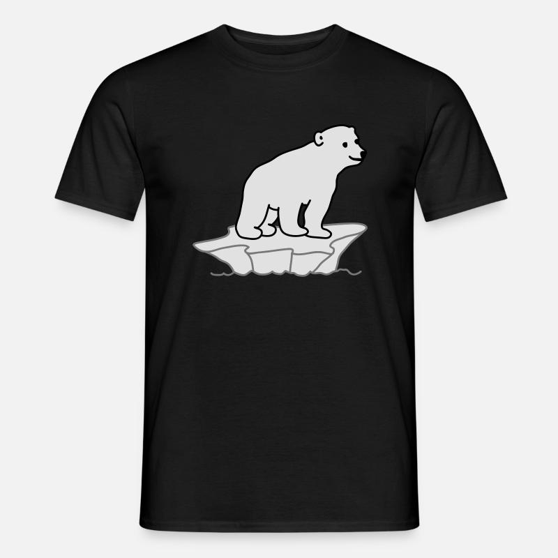 Eisbaer - Männer T-Shirt - Schwarz