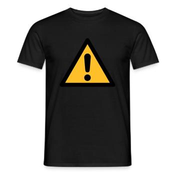 Gefahrensymbol - Allgemeine Danger (2-farbig) - Männer T-Shirt - Schwarz - Vorne - AI Model Male 178 light (178cm)