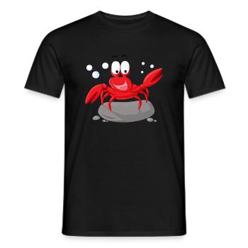 Krabbe Meer-Serie - Männer T-Shirt - Schwarz - Vorne - AI Model Male 178 light (178cm)