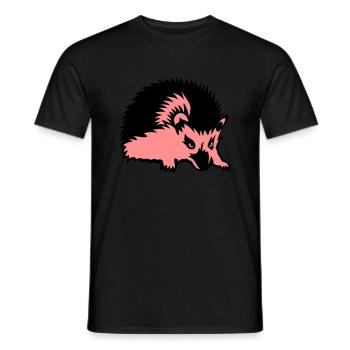 wicked woodpecker hedgehog - Men's T-Shirt - black - Front - AI Model Male 178 light (178cm)