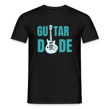 Guitar Dude Guitar Lover Funny Guitarist Gesche - Men's T-Shirt - black - Front - AI Model Male 178 light (178cm)