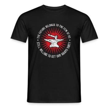 Forgeron marteau et enclume - T-shirt homme - noir - Devant - AI Model Male 178 light (178cm)