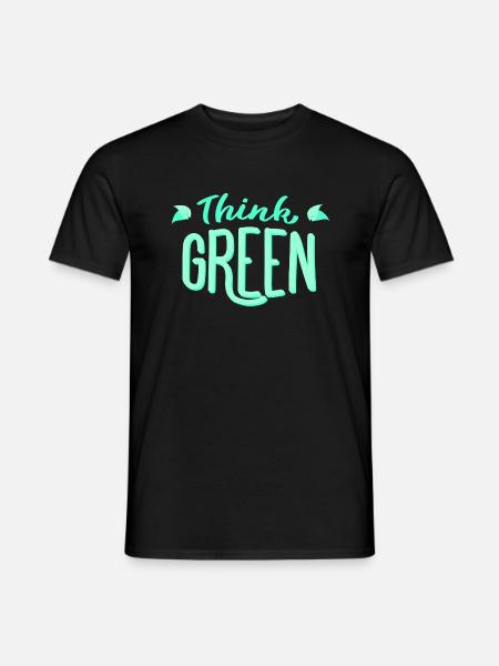 Pensez vert! Pensez vert! Écologie écologique - T-shirt homme - noir