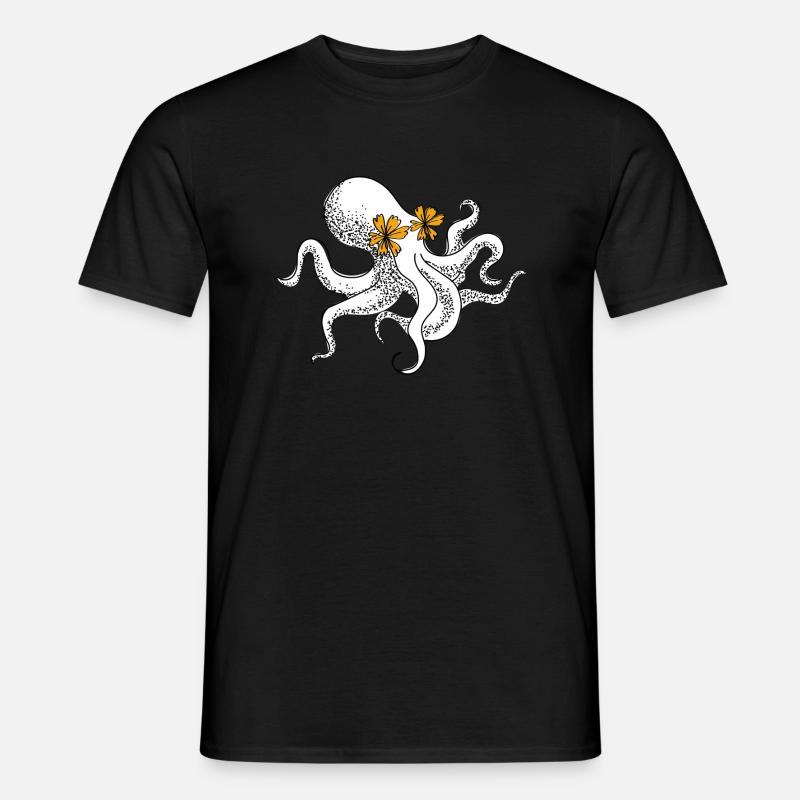 Krake - Männer T-Shirt - Schwarz