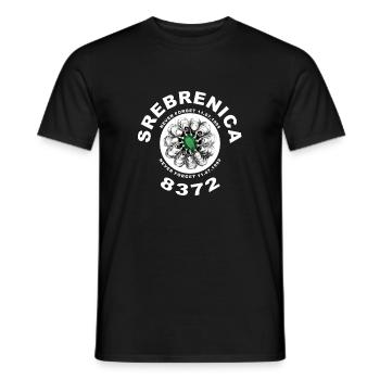 En mémoire de Srebrenica - T-shirt homme - noir - Devant - AI Model Male 178 light (178cm)