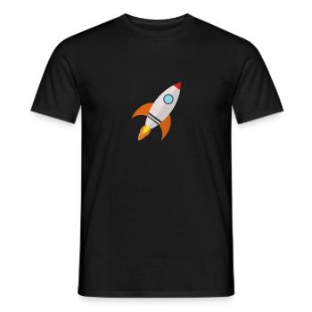rocket - Men's T-Shirt - black - Front - AI Model Male 178 light (178cm)