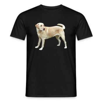 Labrador en marron clair - T-shirt homme - noir - Devant - AI Model Male 178 light (178cm)