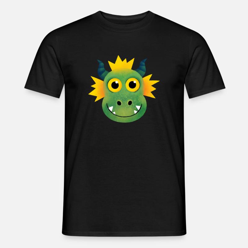 Freundlicher Corona-Drache - Männer T-Shirt - Schwarz
