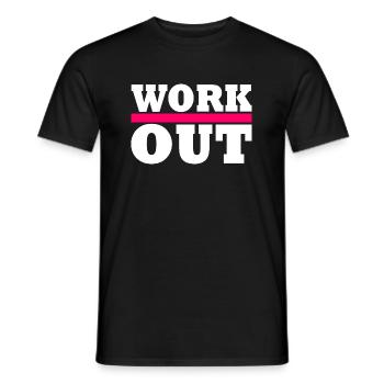 Workout - Männer T-Shirt - Schwarz - Vorne - AI Model Male 178 light (178cm)