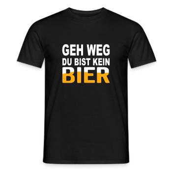 Geh Weg Du Bist Kein Bier - Männer T-Shirt - Schwarz - Vorne - AI Model Male 178 light (178cm)