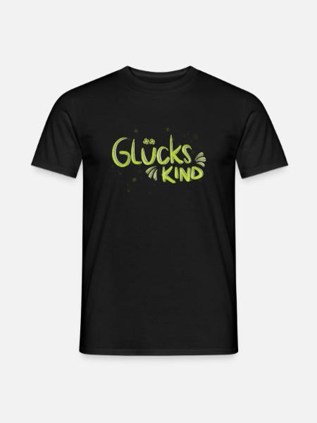 Glückskind - Männer T-Shirt - Schwarz