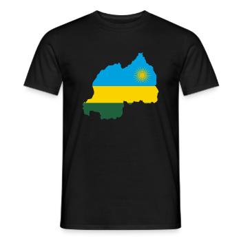 Rwanda flag - Männer T-Shirt - Schwarz - Vorne - AI Model Male 178 light (178cm)