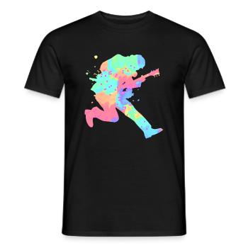 Guitarist - Men's T-Shirt - black - Front - AI Model Male 178 light (178cm)