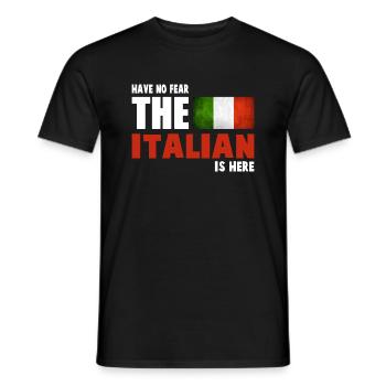 Haben Sie keine Angst Der Italiener ist hier - Italiener - Männer T-Shirt - Schwarz - Vorne - AI Model Male 178 light (178cm)