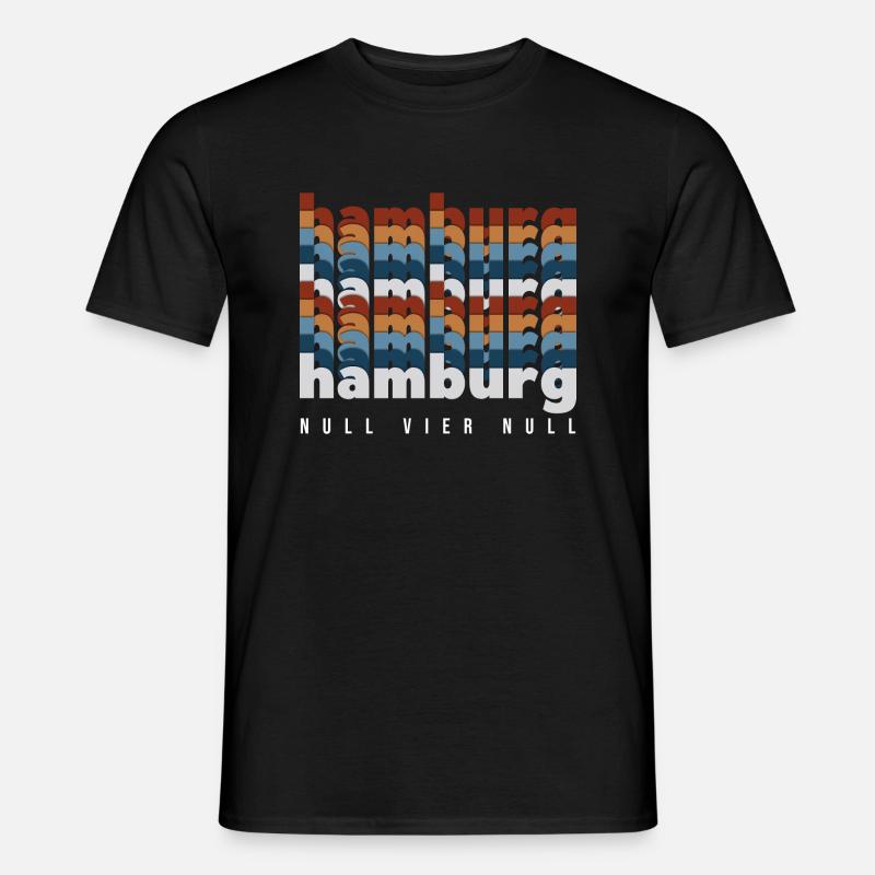 Hambourg 040 Null Vier Null - T-shirt homme - noir