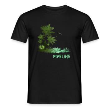 Surfen für Surfer Vintage Pipeline Geschenkidee - Männer T-Shirt - Schwarz - Vorne - AI Model Male 178 light (178cm)
