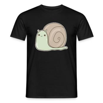 Schnecke - Männer T-Shirt - Schwarz - Vorne - AI Model Male 178 light (178cm)