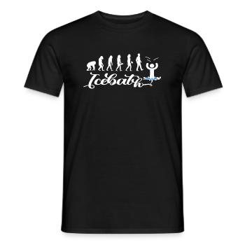 icebath evolution winter bather winter swimming cold - Men's T-Shirt - black - Front - AI Model Male 178 light (178cm)